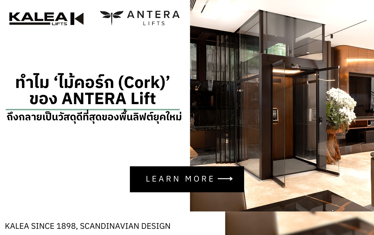 ทำไม ‘ไม้คอร์ก (Cork)’ ของ ANTERA Lift ถึงกลายเป็นวัสดุดีที่สุดของพื้นลิฟต์ยุคใหม่