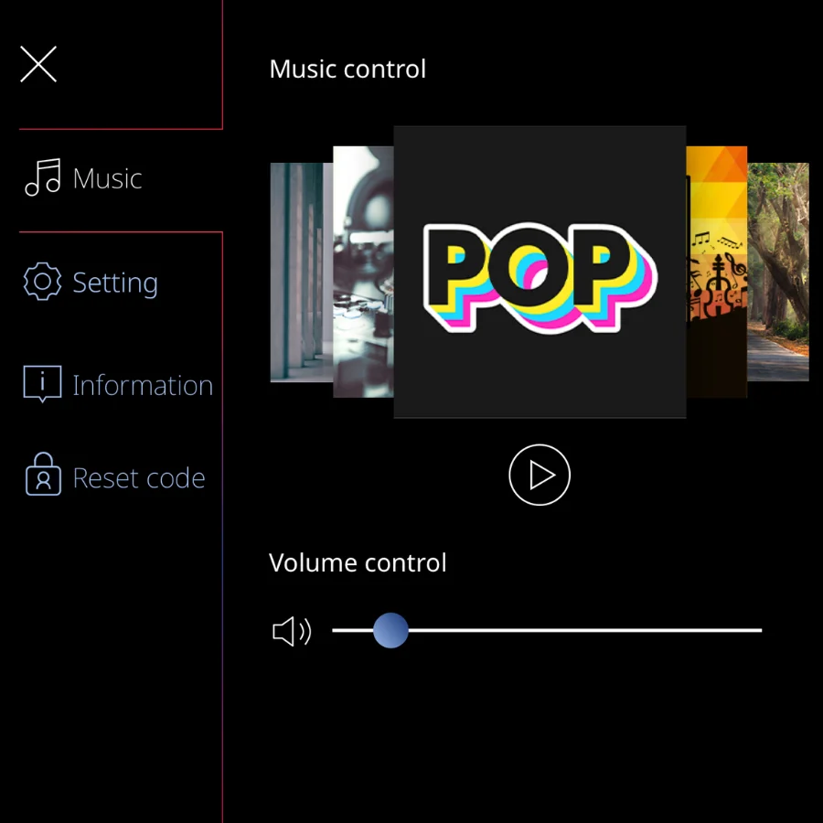 COP X Series Music Control COP X Series Music Control